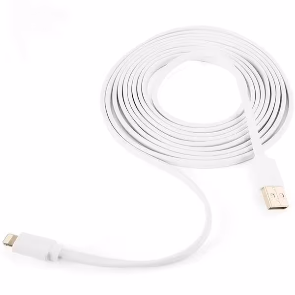 کابل شارژ آیفون دیتا دار Griffin فلت طول 2 متر
کابل ارزان اپل ضخیم بدون پک
سیم شارژر گریفین Apple iphone کالل تخت ایفون