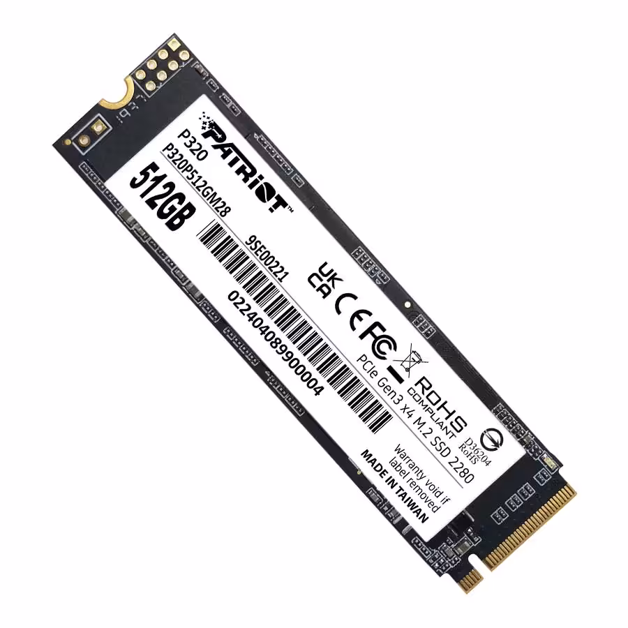 قیمت و خرید اس اس دی 512 گیگابایت پاتریوت مدل P320 M.2 2280 PCIe Gen3 NVMe | یاس ارتباط