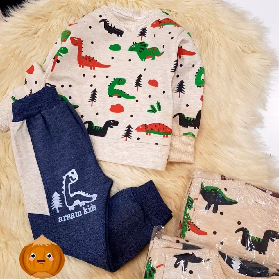 بلوز شلوار پسرانه دایناسوری