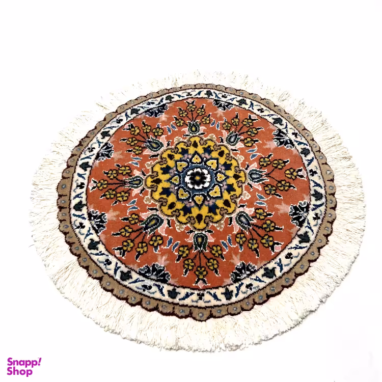 قالیچه دستباف نایین (Naein) مدل سارا زمینه آجری