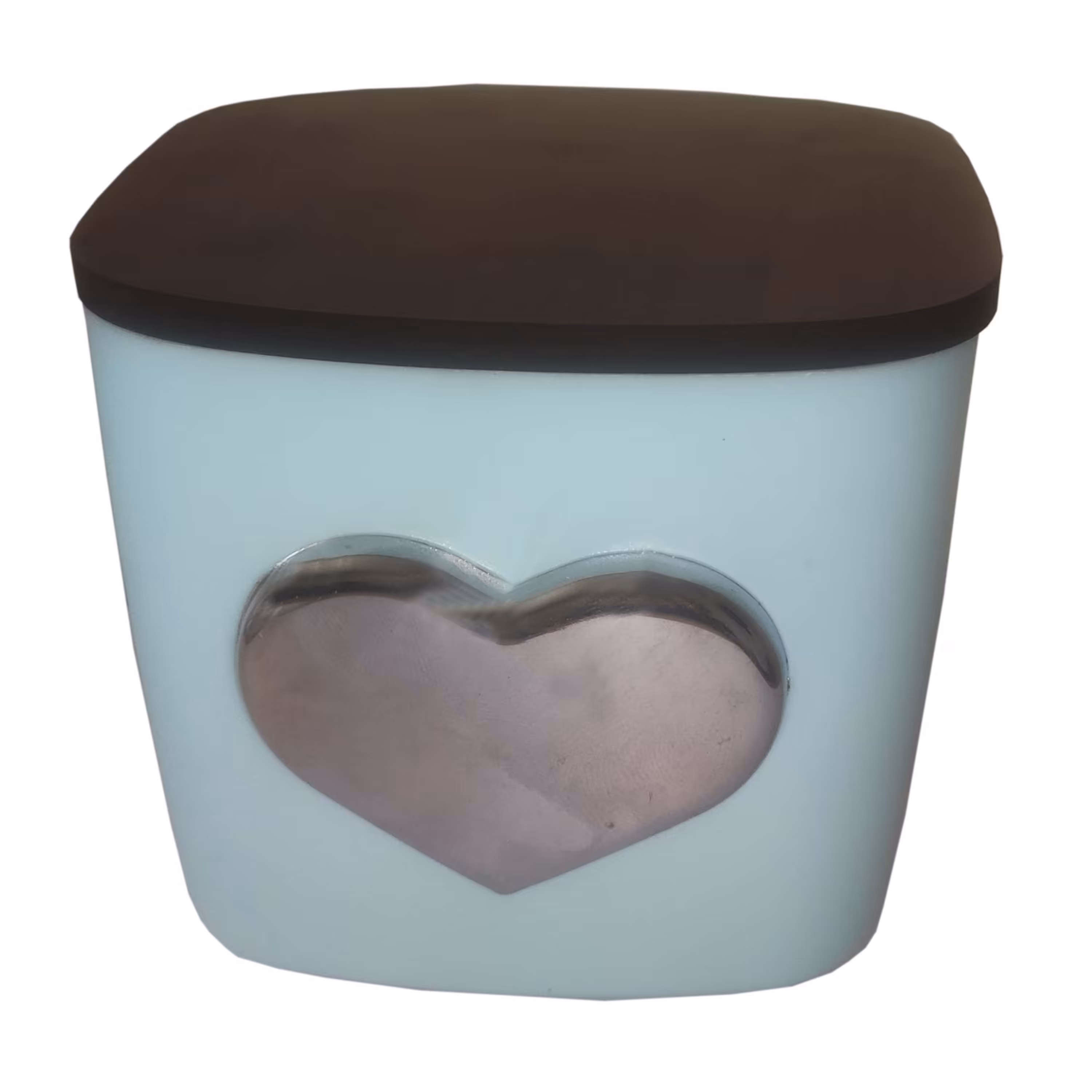 بانکه مدل قلب با درب چوبی سبزآبی با کیفیت عالی