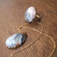 انگشتر و گردنبند جاسپر، ست انگشتر و گردنبند