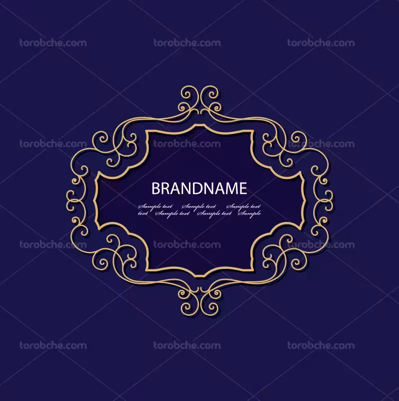 وکتور کادر فانتزی طلایی رنگ | گرافیک با طعم تربچه