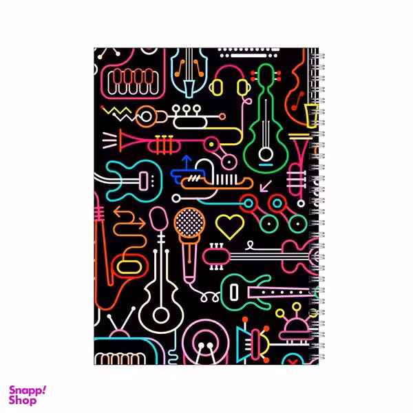 دفتر مشق 80 برگ بامبیلیپ طرح وسایل موسیقی کد 3712666