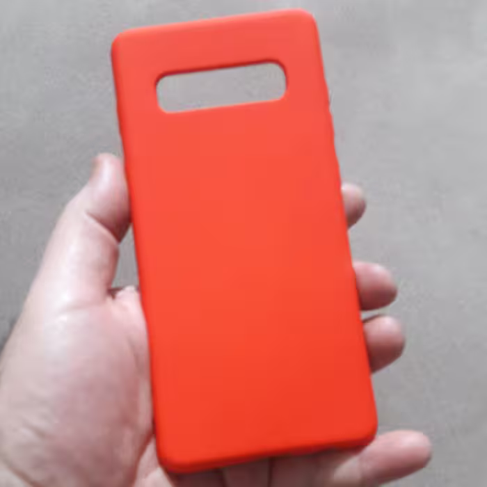 قاب سلیکونی قرمز داخل موکتی سامسونگS10plus
