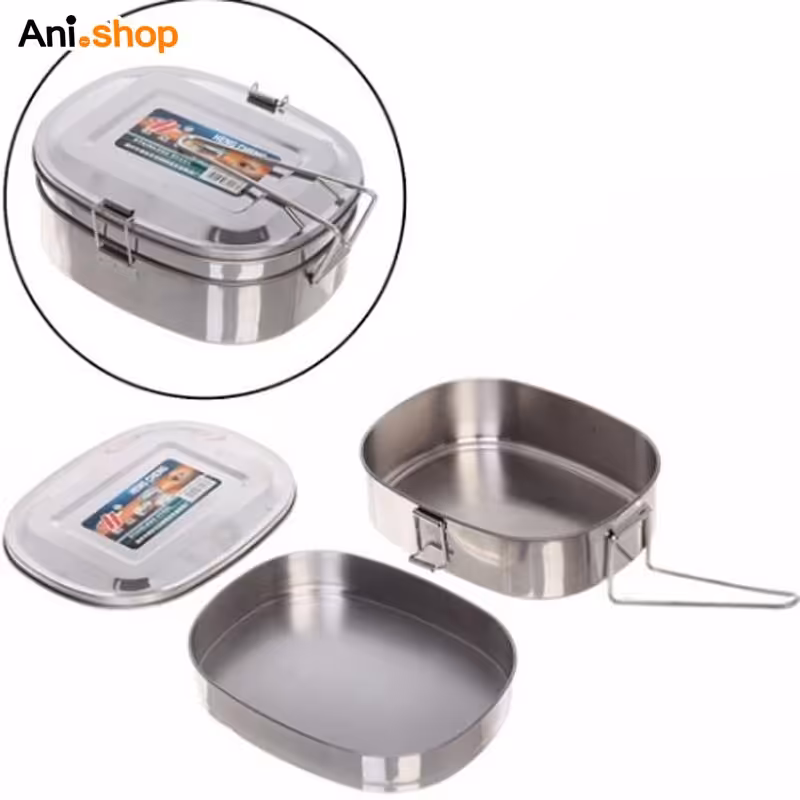 ظرف غذا دو طبقه استیل