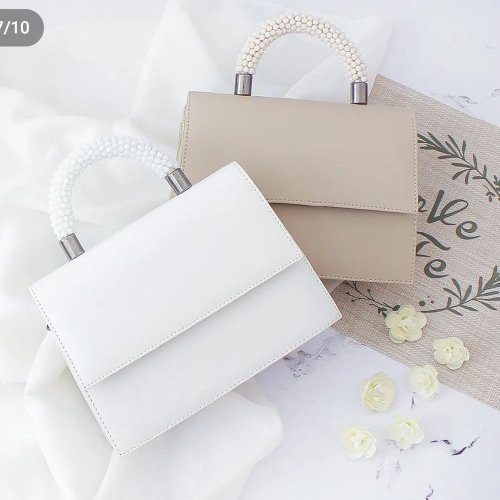 کیف زنانه با جنس ضخیم و دسته نگینی