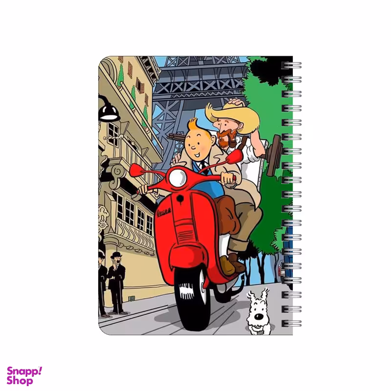 دفترچه یادداشت بامبیلیپ مدل چوبی طرح تن تن و ونگوگ درپاریس کد 1818465