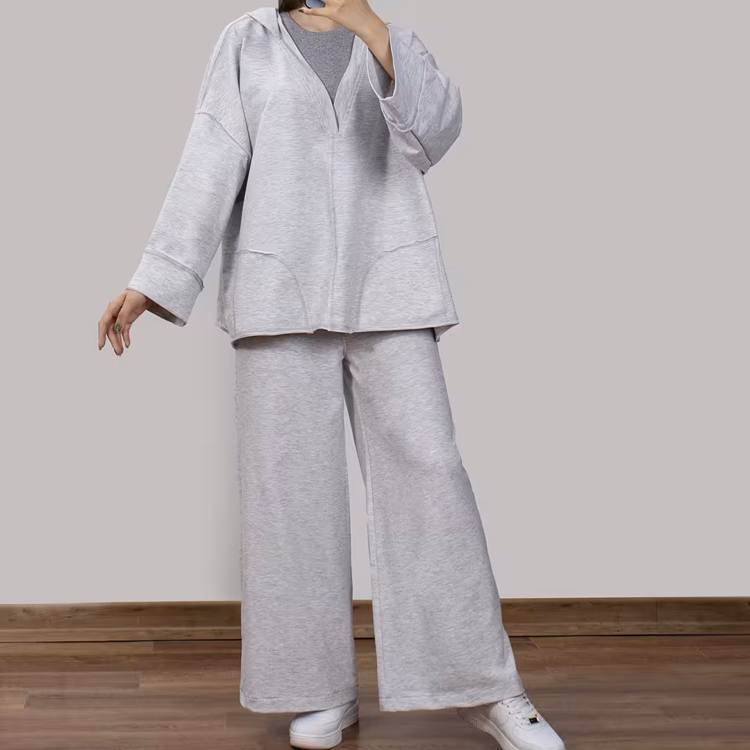 ست هودی و شلوار  یقه هفت کد 1512                  