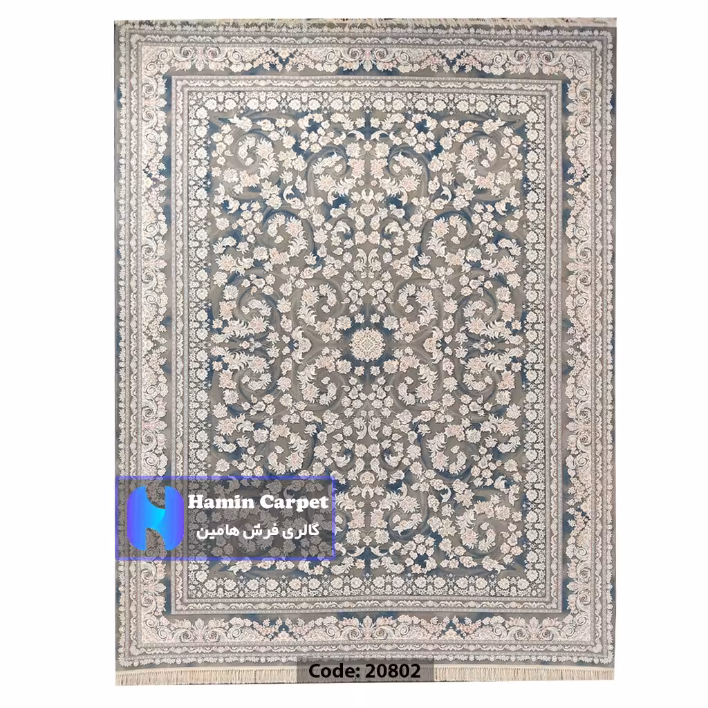 فرش 9 متری 1200 شانه تراکم 3600  نخ اکلریک گل برجسته کد AR20802
