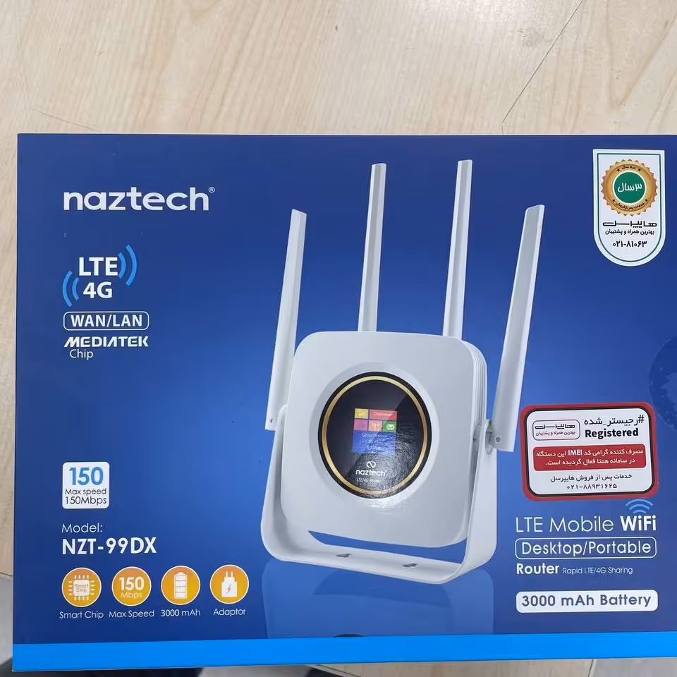 مودم  4G مارک naztech  امریکا پرسرعت کار با تمام سیم کارتها ی جهان