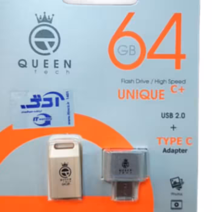 فلش کویین تک 64G بهمراه OTG تایپ  C