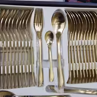 سرویس قاشق و چنگال طلایی سه نفره نیکلاس مدل 330