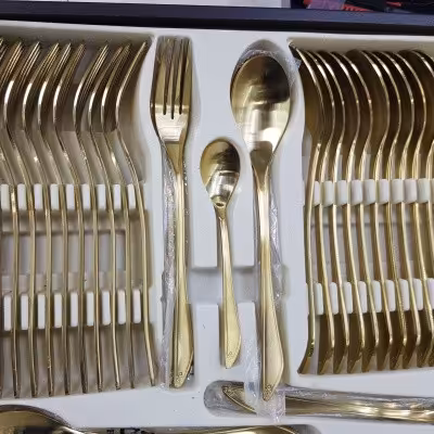 سرویس قاشق و چنگال طلایی سه نفره نیکلاس مدل 330