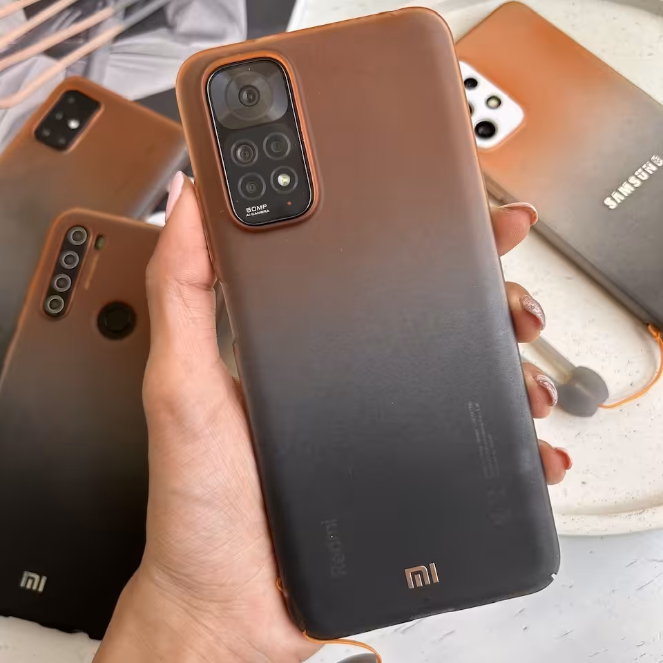 قاب orange fade pc بند دار برای سامسونگ و شیائومی