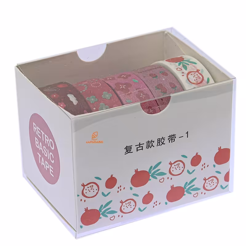 چسب نواری طرحدار HZ-01 طرح انار و گل واشی