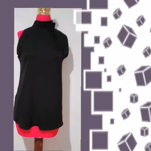 شومیز مشکی بدون آستین