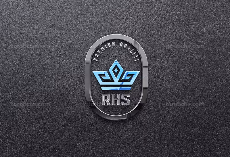 موکاپ لایه باز لوگو سه بعدی PSD | گرافیک با طعم تربچه