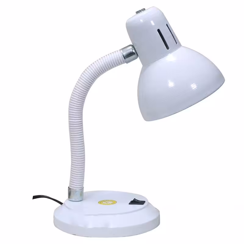 چراغ مطالعه کلاسیک (رنگ سفید) به همراه لامپ 9 وات