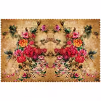 رومیزی مخمل طرح گل سایز 140 در 220 مدل T8-825 شرکت رنس