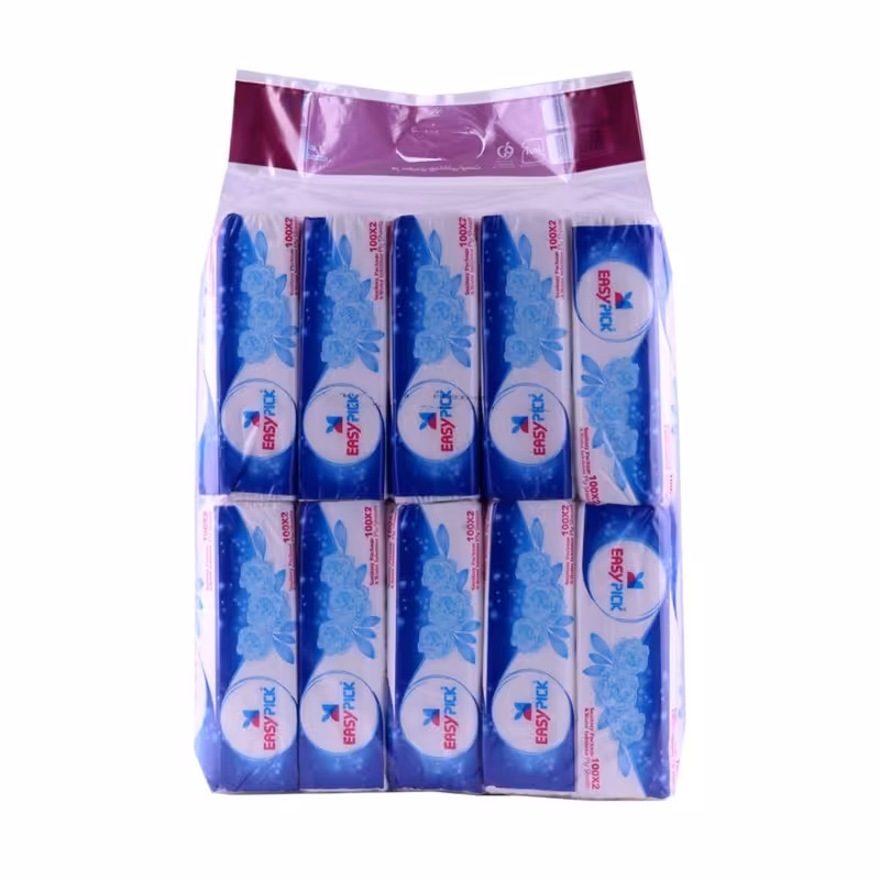 دستمال کاغذی 100 برگ  ایزی پیک مدل گل بسته 10 عددی