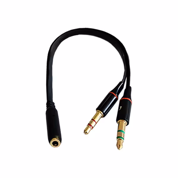 تبدیل 2 به 1 جک 3.5 میلی متری میکروفن و هدفون مدل 222