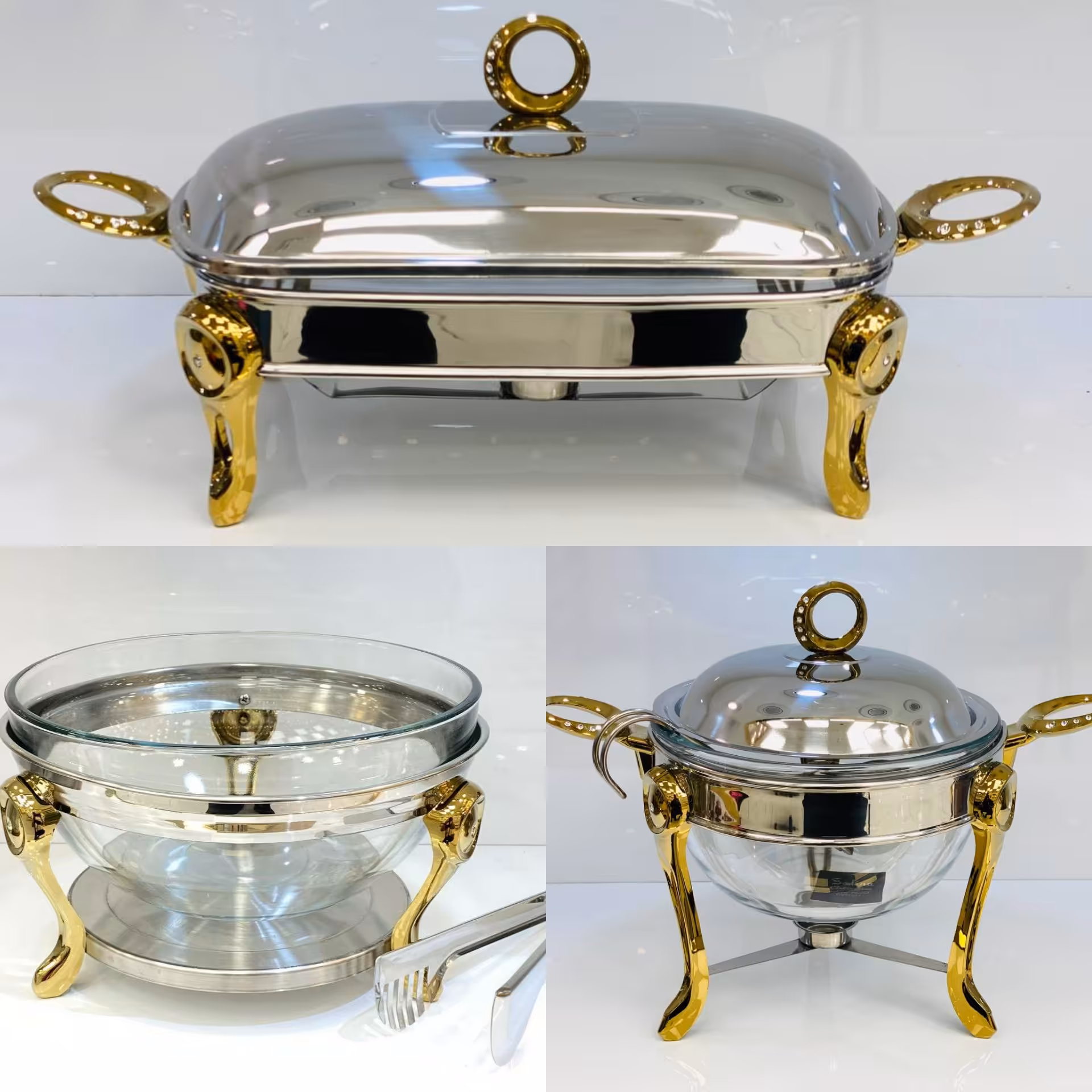 پک سوفله خوری استیل طلایی رزلند