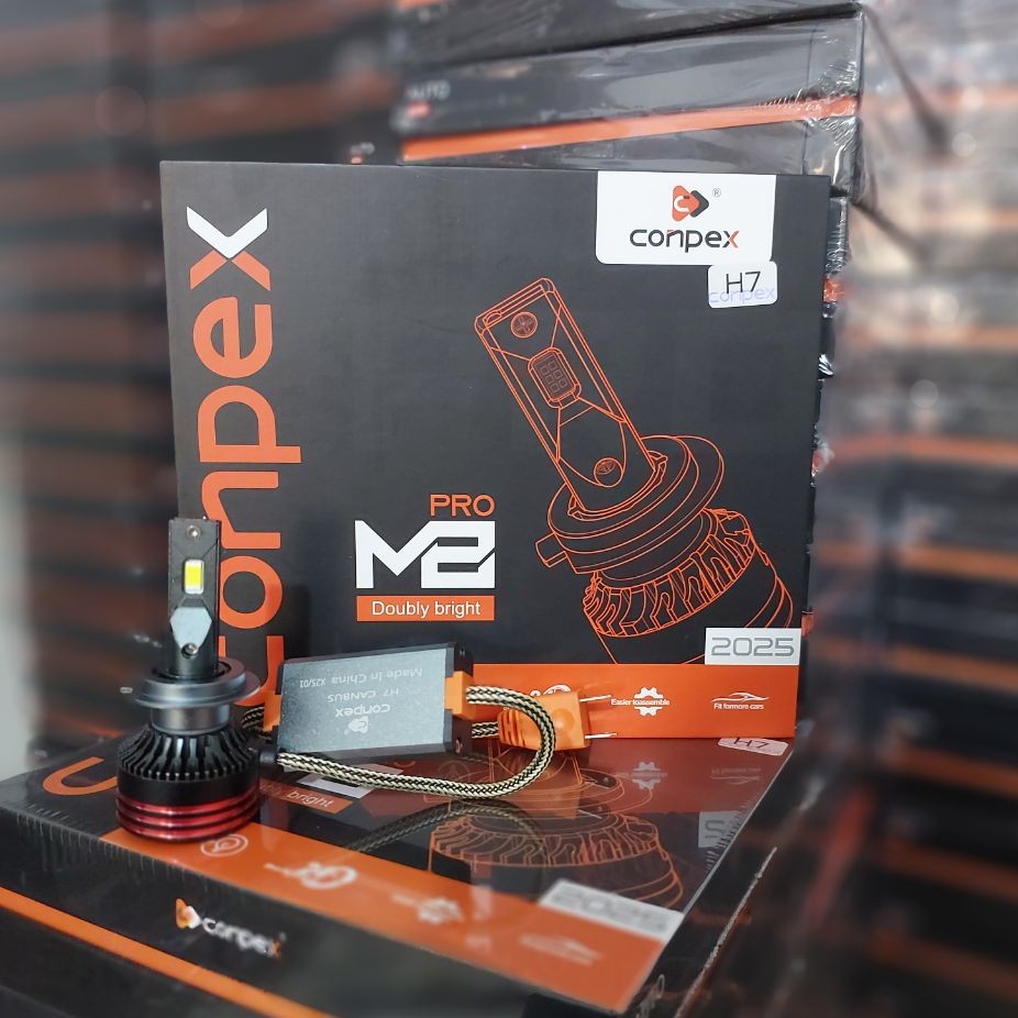 هدلایت کانپکس m8pro H7 هدلایت کانپکس باکارت گارانتی طلایی  اصلی و پلمپ شرکتی  پایه H7 محصول conpex با گارانتی محصول 2025