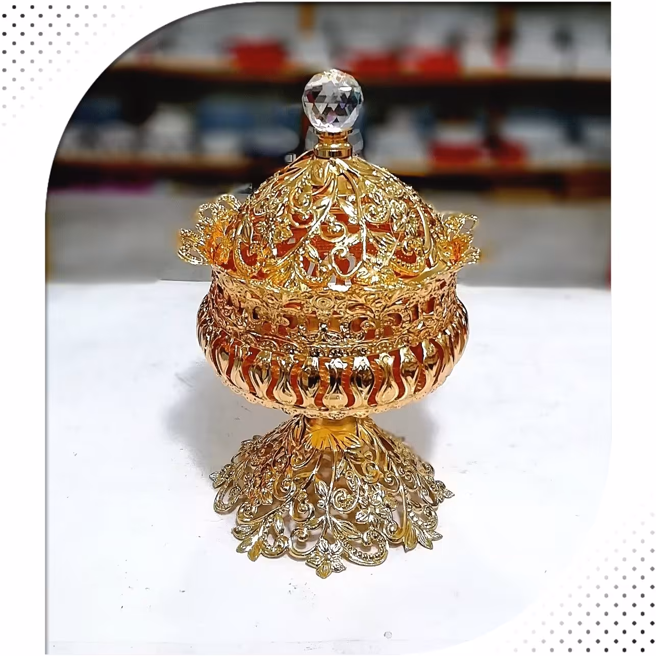 شکلات خوری طلایی ماهان سایز کوچک 