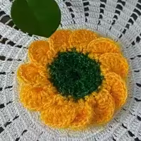 اسکاچ دست بافت طرح گل آفتابگردان