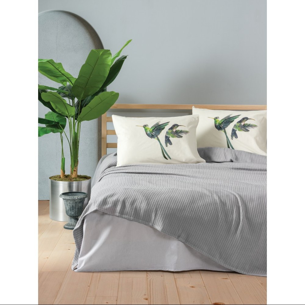 ست پیکه کاتن باکس مدل Bond Merops Gri دو نفره 4 تکه