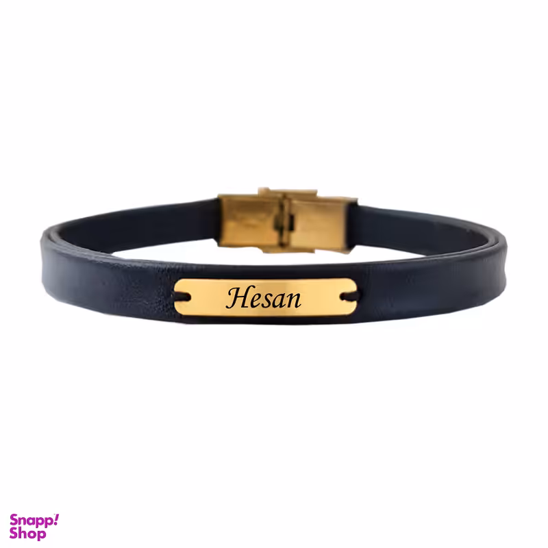 دستبند طلا 18 عیار مردانه لیردا مدل اسم حسان