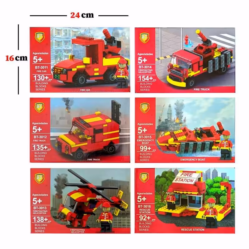 پک 6 عددی لگو ایستگاه آتشنشانی