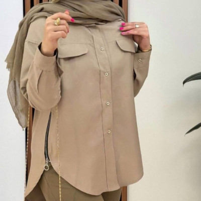 مانتو اسپرت زنانه داکرون مدل بغل زیپ