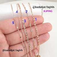 زنجیر ژوپینگ طرح طلا و کاملا رنگ ثابت و  آبکاری طلا شده 