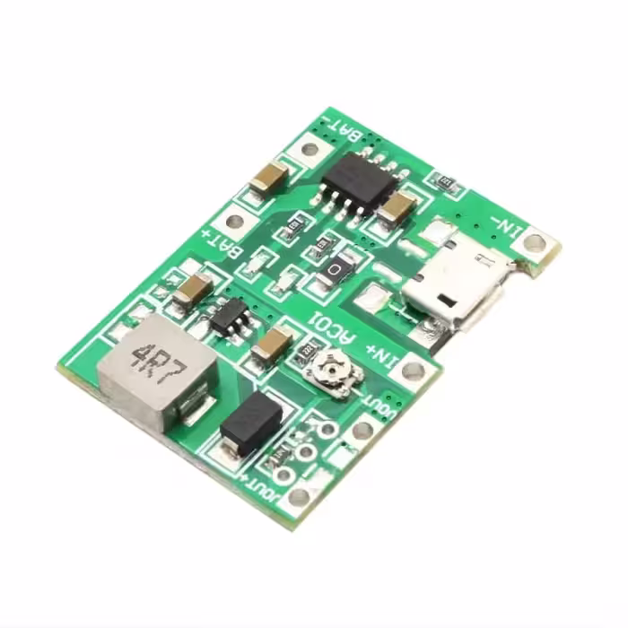 ماژول شارژ و دشارژ 2 آمپر TP4056 به همراه افزاینده با ورودی Micro USB | amazonchi