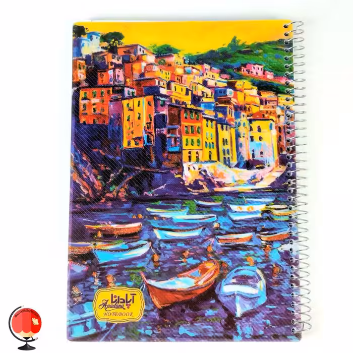 دفتر زبان سیمی دو خط 80 برگ طرح روستا آپادانا