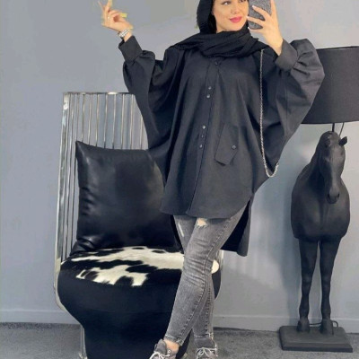 پانچو زنانه کتان ترگال مدل زنجیردار