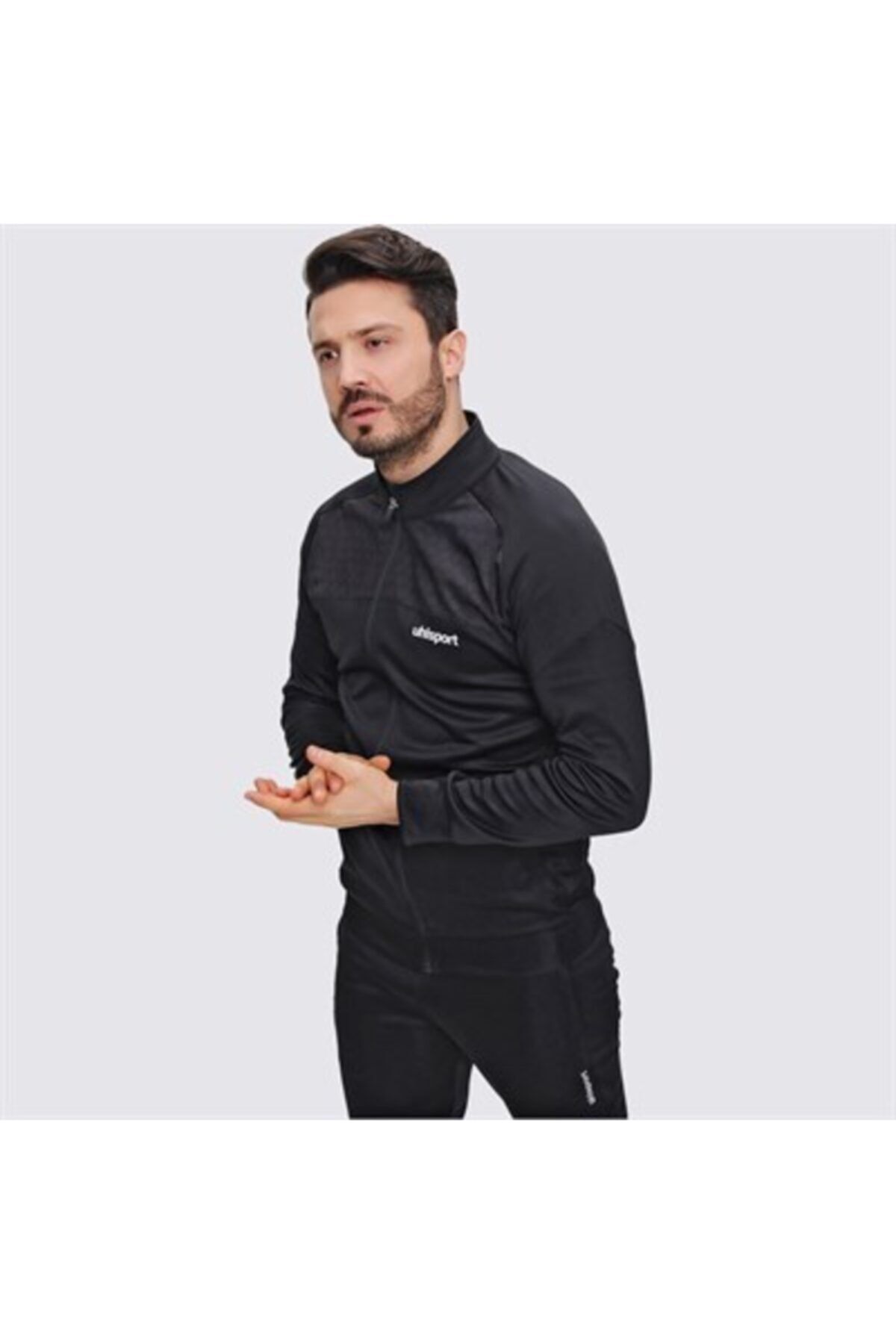 ست گرمکن ورزشی مشکی مردانه سیاه شکل تیم لباس روزانه آقایان uhlsport
