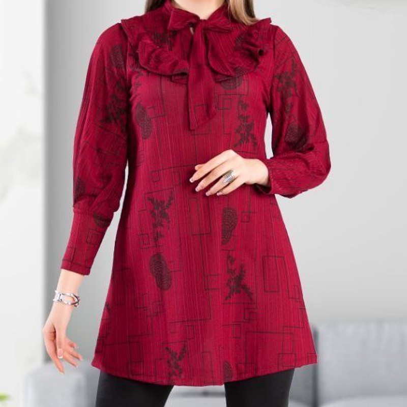 تونیک کراوت دار چین دار