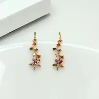 گوشواره طرح گل رنگی