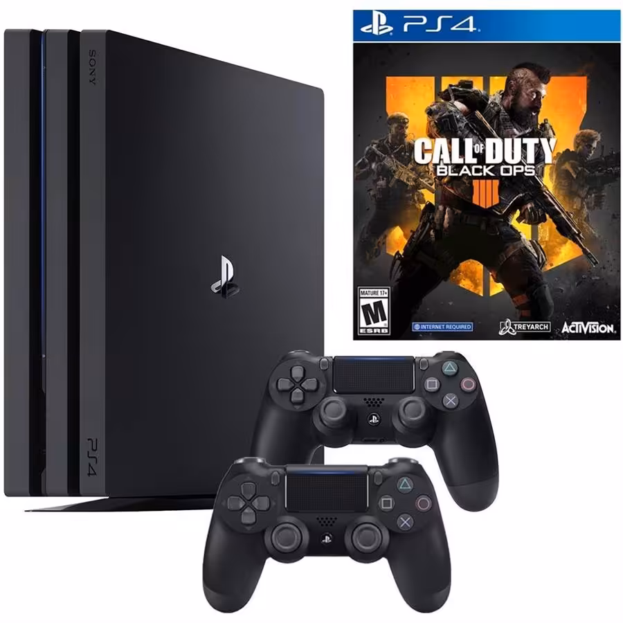 کنسول بازی سونی پلی استيشن 4 پرو با حافظه 1 ترابایت  به همراه دسته اضافه و بازی Call of duty