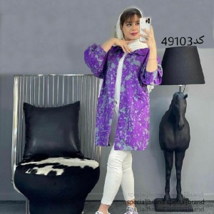 مانتو زنانه کرپ مدل آبرنگی