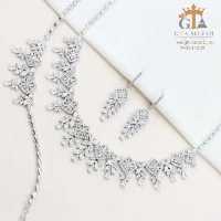 سرویس نقره اصل طرح ایتالیایی با آبکاری طلا سفید عیار 925 کد 11229