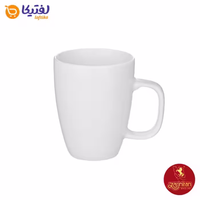 ماگ دسته دار سفید چینی زرین سوئدی 360 سی سی