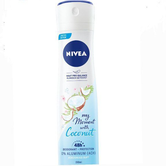 اسپری نیوا مدل رایحه نارگیل Nivea My Moment With Coconut حجم 150 میل