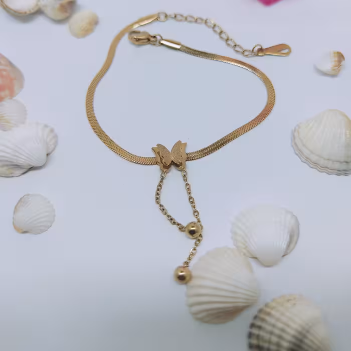 
دستبند فری سایز  استیل  مدل پروانه 