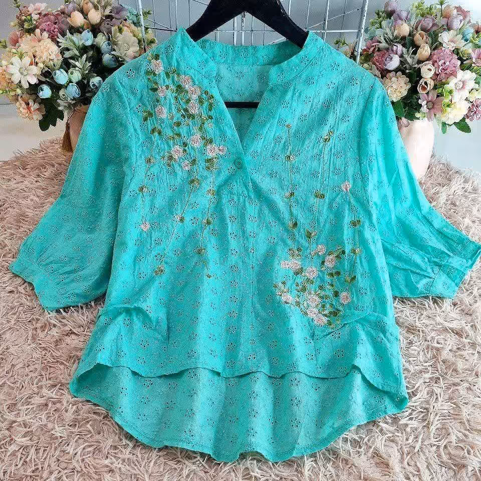 شومیز مجلسی خامه دوزی شده  وارداتی ارسال رایگان لیلی شاپ