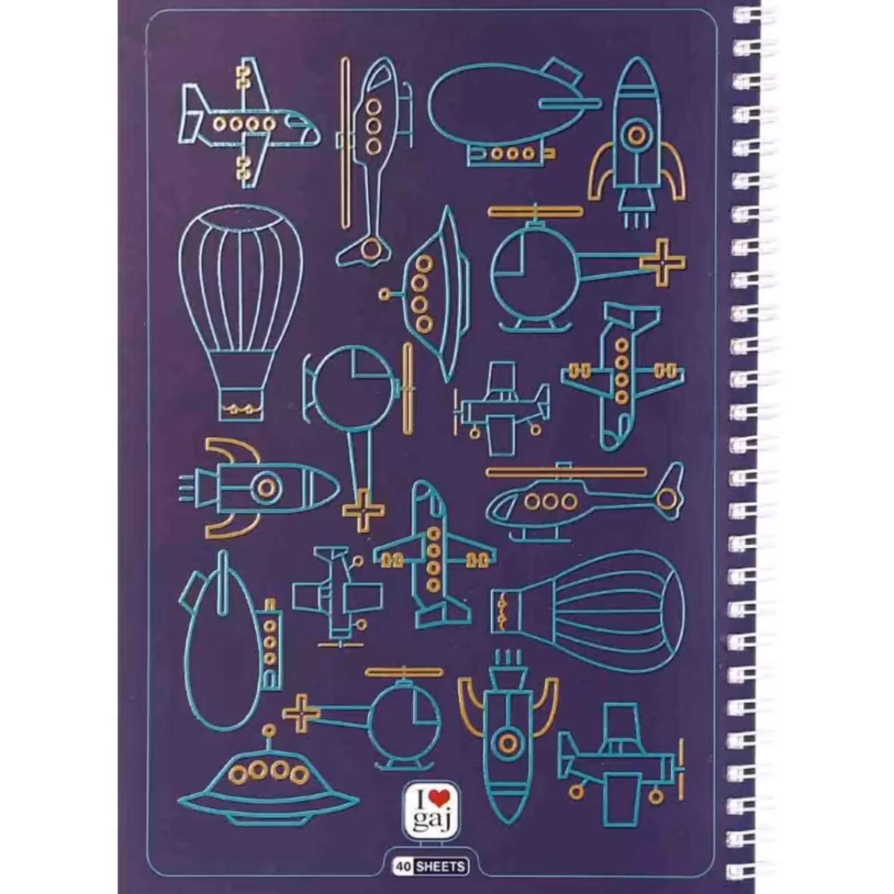 دفتر مشق 40 برگ گاجکو طرح هواپیما مدل BAN