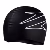 کلاه شنا سیلیکونی اسپیدو HMK SLOGAN PRINT 8-0838514631 | مشکی/سفید